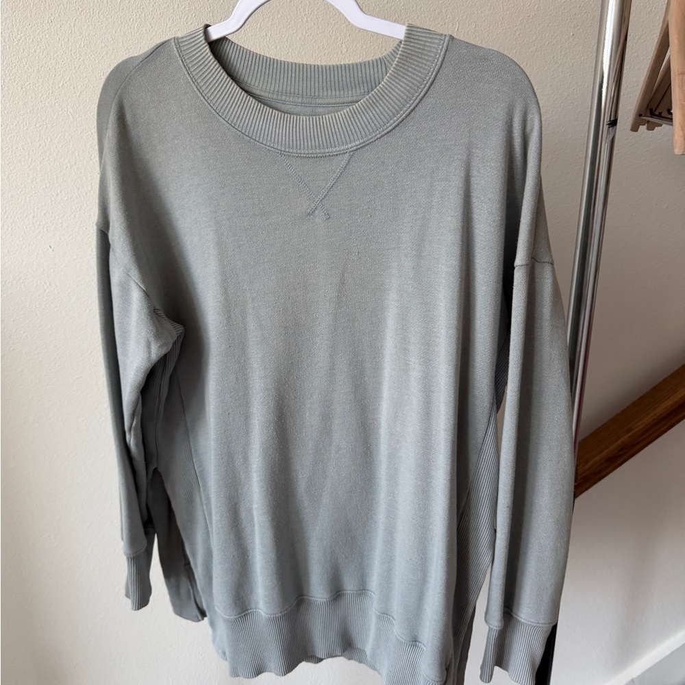 Women's Crewneck Sweater in Light Gray